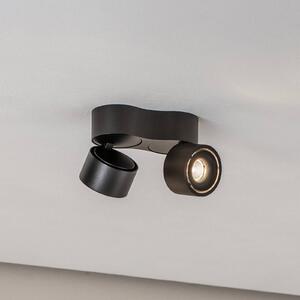 Arcchio LED stropné bodové svietidlo Rotari, 1240lm, 2 svetlá, čierne