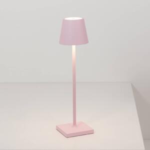 Zafferano Poldina mikro dobíjacia lampa IP65 ružová