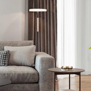 LED stojacia lampa Celeste biela/hnedá 160 cm sklo/kov Touchdim