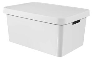 Biely úložný box s vekom Curver Infinity, 45 l