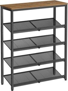 SONGMICS Botník Vasagle Lorado 93 cm medovo hnedý/čierny
