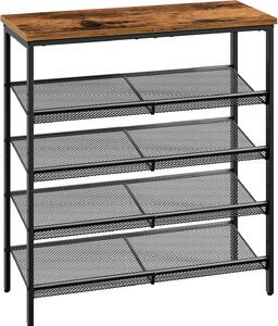 Botník Vasagle Melas 81 cm čierny/hnedý