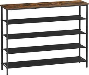 SONGMICS Botník Vasagle Kua 120 cm hnedý/čierny