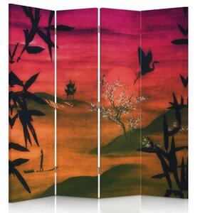 Paraván Japonská krajina Rozmery: 145 x 170 cm, Prevedenie: Klasický paraván
