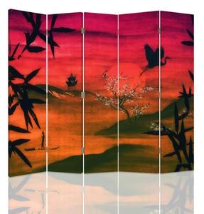 Paraván Japonská krajina Rozmery: 180 x 170 cm, Prevedenie: Klasický paraván
