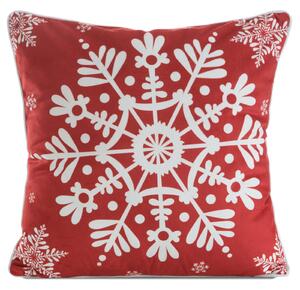 VIANOČNÁ DEKORAČNÁ OBLIEČKA NA VANKÚŠ FLAKE1 45X45 CM VZOROVANÁ