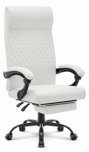 Luxusné kancelárske kreslo HC-1030 biele z ekokože