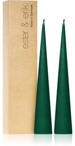 Ester & erik cone candles marble green (no. 58) dekoratívna sviečka 2x25 cm