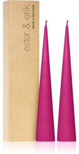 Ester & erik cone candles clear pink (no. 41) dekoratívna sviečka 2x25 cm