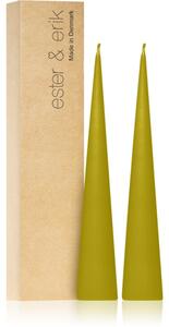 Ester & erik cone candles pure wasabi (no. 68/2) dekoratívna sviečka 2x25 cm