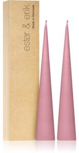 Ester & erik cone candles old rose (no. 39) dekoratívna sviečka 2x25 cm