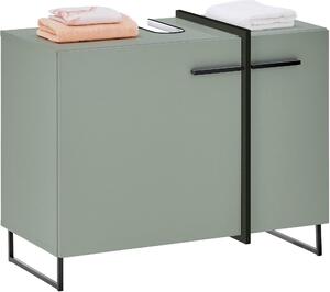 SKRINKA POD UMÝVADLO, zelená, zelená, čierna, 80/64/41 cm home24 - Kúpeľňové skrinky, Online Only