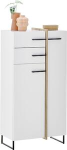 STREDNE VYSOKÁ SKRINKA, biela, farba duba, 60/119/35 cm home24 - Kúpeľňové skrinky, Online Only