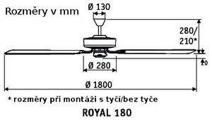 CasaFan 518014 Classic Royal, javor a buk, stropný ventilátor