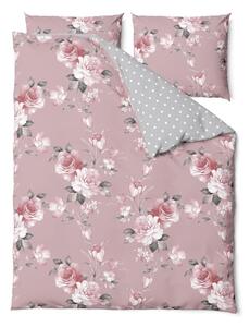 Ružové bavlnené obliečky na jednolôžko Selection Belle, 140 x 200 cm