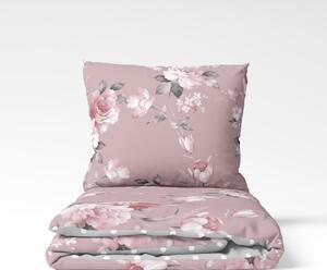Ružové bavlnené obliečky na jednolôžko Selection Belle, 140 x 200 cm