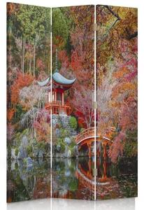 Paraván Japonský štýl záhrady Rozmery: 110 x 170 cm, Prevedenie: Klasický paraván