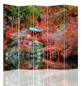 Paraván Japonský štýl záhrady Rozmery: 180 x 170 cm, Prevedenie: Klasický paraván