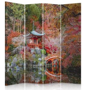 Paraván Japonský štýl záhrady Rozmery: 145 x 170 cm, Prevedenie: Klasický paraván