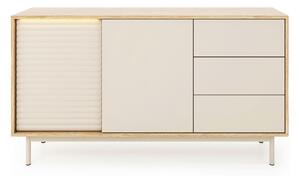 ŠIROKÁ KOMODA, dub, farba duba, kašmírová, 140,1/77,1/40 cm Milino - Online Only drobný nábytok, Online Only