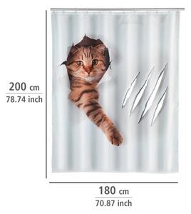 Wenko Cute Cat sprchový záves 200x180 cm biela 23189100