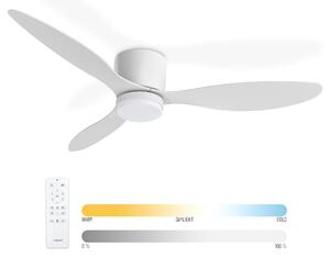 Noaton 11132WW Fornax, biela, stropný ventilátor so svetlom