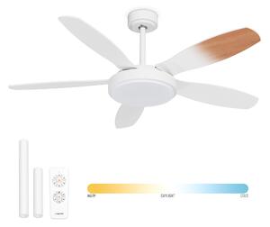 Noaton 12132WWB Maia, biela a javor, stropný ventilátor so svetlom