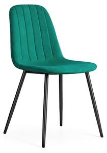 Ak furniture Čalúnená jedálenská stolička Lumo fľaškovozelená