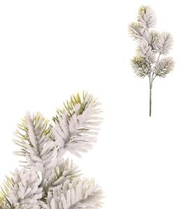 Zasnežená umelá smreková vetvička, 13 x 36 cm