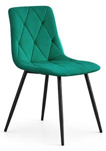 Ak furniture Čalúnená jedálenská stolička Milo fľaškovo zelená