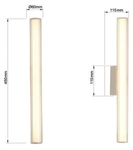 Kúpeľňové LED osvetlenie zrkadla LINEA LED/8W/230V 3000/4000/6000K IP44 45 cm matný chróm