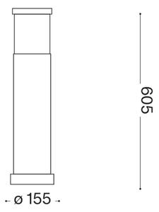 Ideal Lux - Exteriérové svietidlo TRONCO 1xE27/42W/230V 60 cm IP65 biela