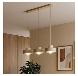 Závesný luster na lanku KIVI 3xE27/15W/230V béžový