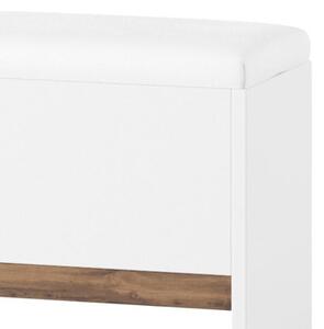 Szynaka Čalúnená lavica Livorno 65 165 cm biela/dub Wotan