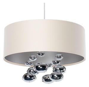 Luster na lanku BUBBLE 1xE27/60W/230V, priemer 50 cm, béžový