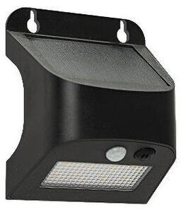 LED solárne nástenné svietidlo so senzorom SOLTO LED/3W/3,7V 4000K IP54 1200 mAh čierne