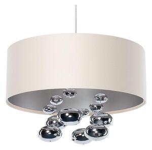 Závesný luster s lankom BUBBLE 1xE27/60W/230V pr. 40 cm béžová