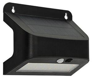 LED solárne nástenné svietidlo so senzorom SOLTO LED/6W/3,7V 4000K IP54 2400 mAh čierne