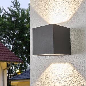 Lucande LED vonkajšie nástenné svietidlo Merjem, 10 cm, hore/dole, IP54
