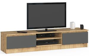 Ak furniture TV stolík Ronon 160 cm remeselný dub/grafit sivý
