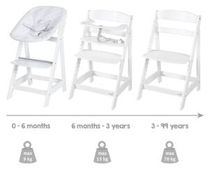 Roba Detská vysoká stolička Born Up Zickzack 2 v 1 (biela) (100366796)