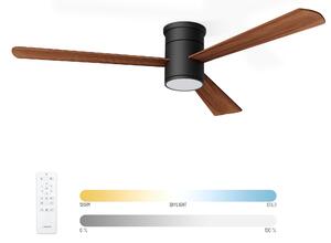 Noaton 15132BD Zoya, tmavo hnedá, stropný ventilátor so svetlom