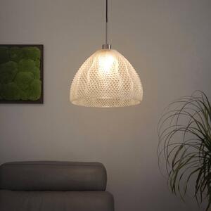 Závesná lampa Koral Bowl z PET fliaš, priehľadná