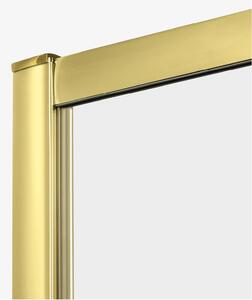 New Trendy Prime Light Gold sprchovací kút 100x90 cm štvorcová zlatá lesklé/priehľadné sklo K-1102