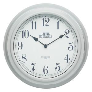 Nástenné hodiny Kitchen Craft Living Nostalgia Grey, ⌀ 25,5 cm