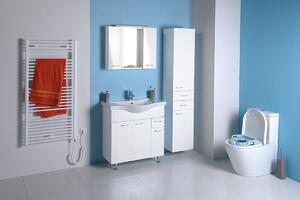 Aqualine Zara umývadlo 79.5x46 cm polkruhový klasické umývadlo-umývadlo na nábytok biela 10080
