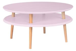 Ružový konferenčný stolík Ragaba UFO, ⌀ 70 cm