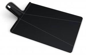 Čierna skladacia doštička Joseph Joseph Chop2Pot Plus, dĺžka 48 cm