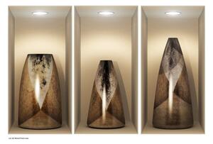 Sada 3 samolepiek s 3D efektom Ambiance Wooden Vases