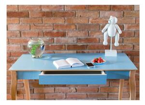 Svetlotyrkysový písací stôl Ragaba Lillo, dĺžka 85 cm